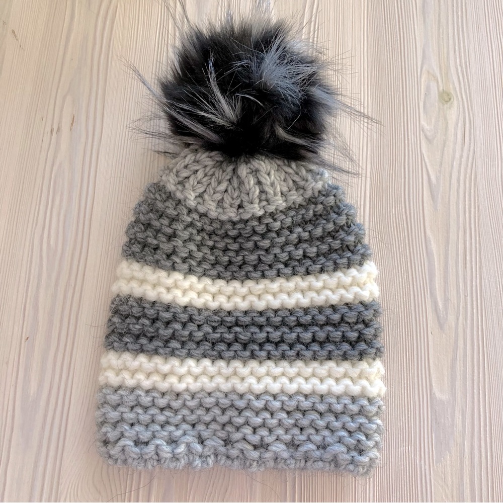 Chunky Knit Pom Pom Beanie